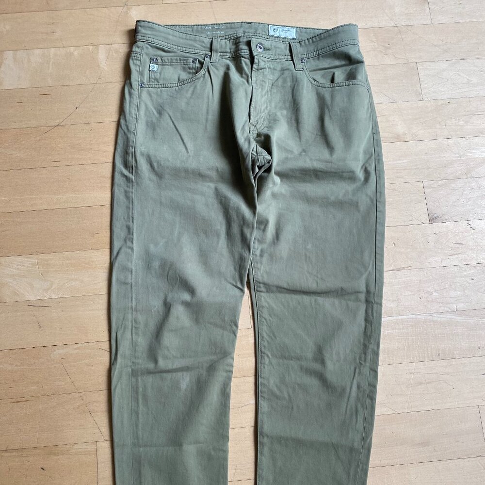 AG jeans mens olive green "telis" modern slim fitted sz 34